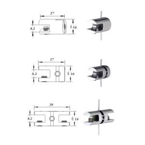 מהדק אופקי למתלה כבל