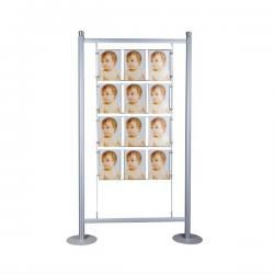 מעמד תצוגה נייד מאלומיניום FS-01 לתלייה על כבל עם רגליות ישרות